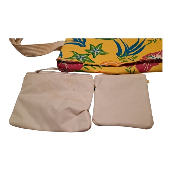 Summer Living Yellow Floral Tropical Beach Tote Bag - Picture 5 of 12